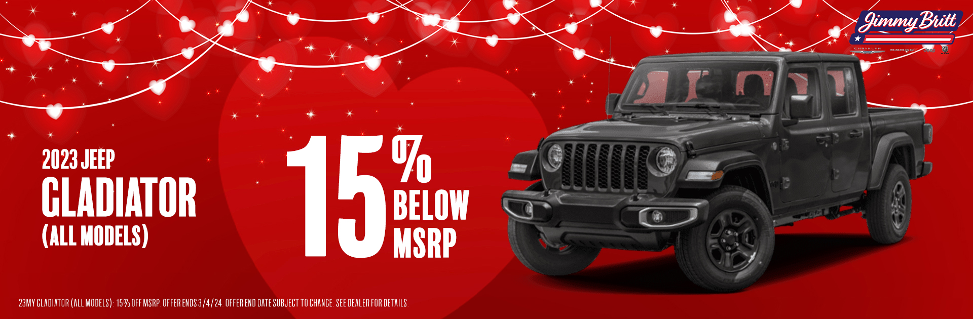 2023 Jeep Gladiator: Up to 15% below MSRP!