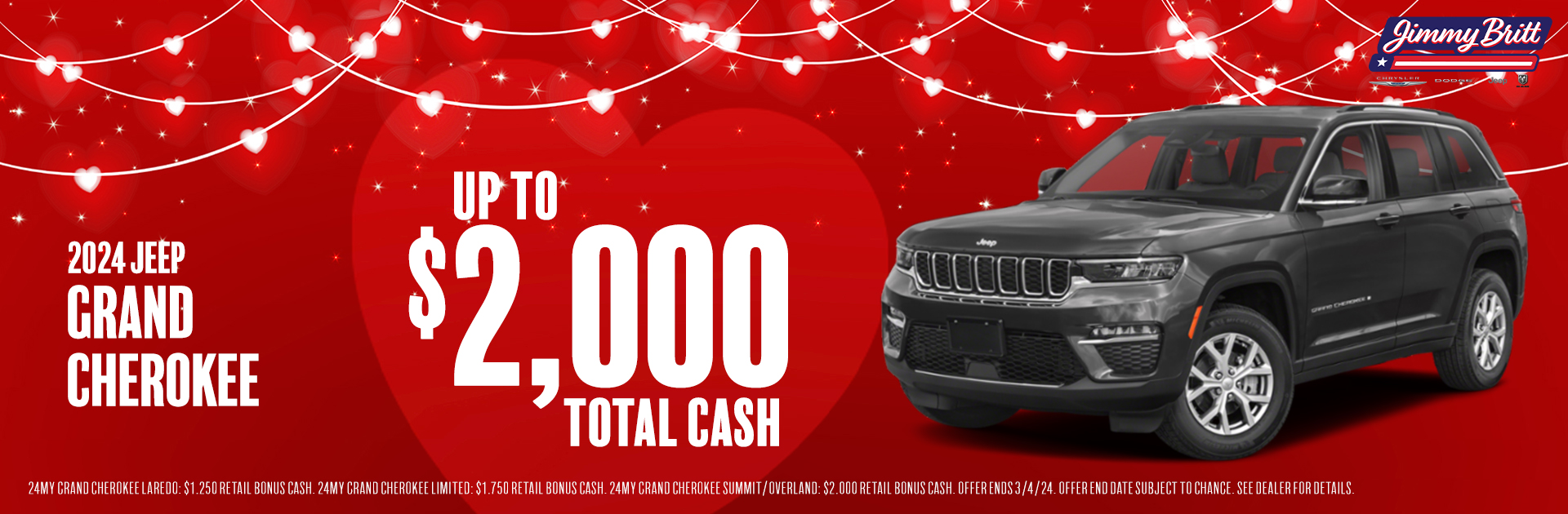 2024 Jeep Grand Cherokee: Up to $2,000 total cash!