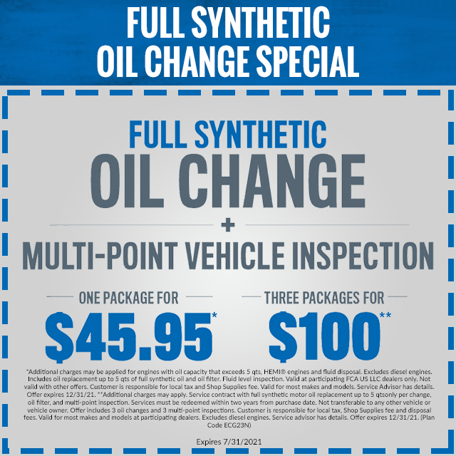 Service Department Coupons, Specials BonifaceHiers Chrysler Dodge Jeep