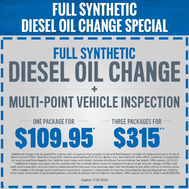 Service Department Coupons, Specials BonifaceHiers Chrysler Dodge Jeep